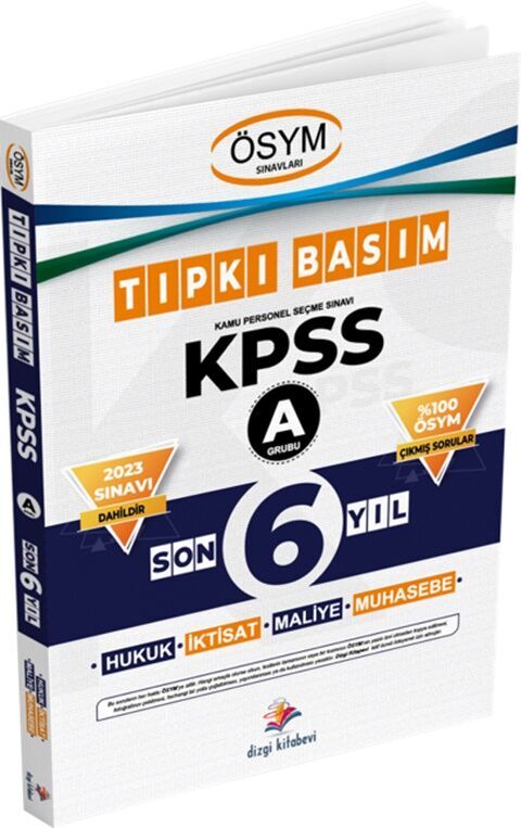 2023 KPSS A Son 6 Yıl Çıkmış Sorular Tıpkı Basım Dizgi Kitap Yayınları