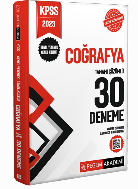 2023 KPSS Genel Kültür Genel Yetenek Coğrafya 30 Deneme Pegem Akademi Yayıncılık