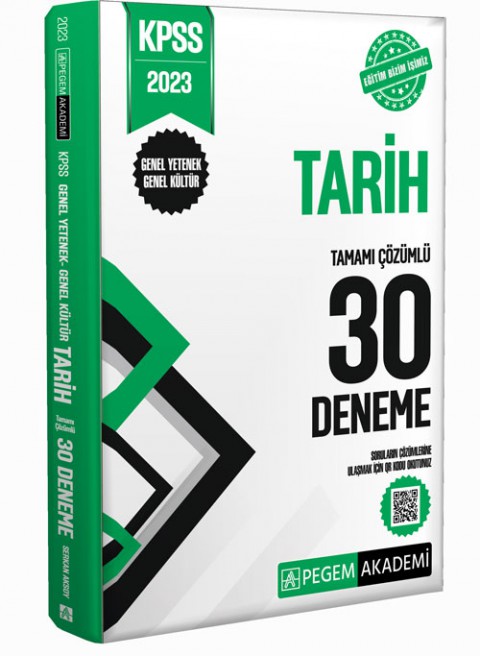 2023 KPSS Genel Kültür Genel Yetenek Tarih 30 Deneme Pegem Akademi Yayıncılık