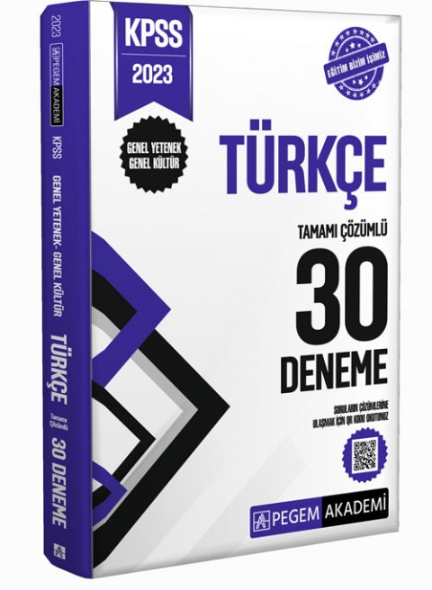 2023 KPSS Genel Kültür Genel Yetenek Türkçe 30 Deneme Pegem Akademi Yayıncılık