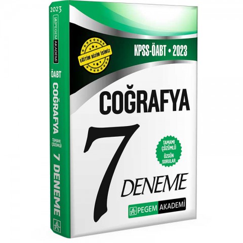 2023 KPSS ÖABT Coğrafya Öğretmenliği 7 Deneme Pegem Akademi Yayıncılık