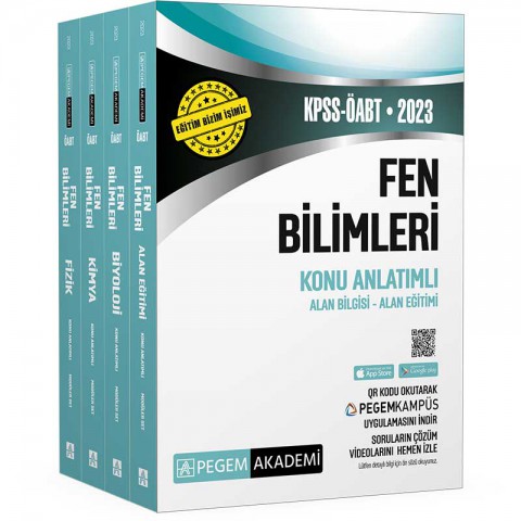 2023 KPSS ÖABT Fen Bilimleri Konu Anlatımlı Pegem Akademi Yayıncılık