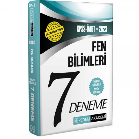 2023 KPSS ÖABT Fen Bilimleri Öğretmenliği 7 Deneme Pegem Akademi Yayıncılık