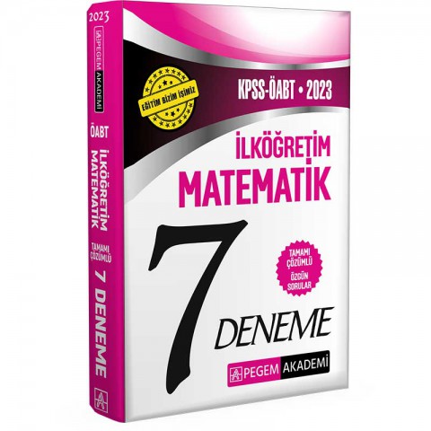 2023 KPSS ÖABT İlköğretim Matematik Öğretmenliği 7 Deneme Pegem Akademi Yayıncılık