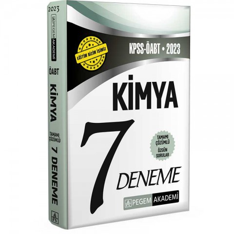 2023 KPSS ÖABT Kimya Öğretmenliği 7 Deneme Pegem Akademi Yayıncılık