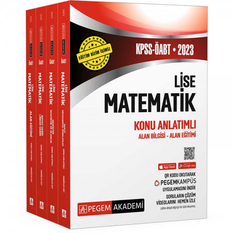 2023 KPSS ÖABT Lise Matematik Konu Anlatımlı Pegem Akademi Yayıncılık