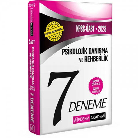 2023 KPSS ÖABT Psikolojik Danışma ve Rehberlik Öğretmenliği 7 Deneme Pegem Akademi Yayıncılık