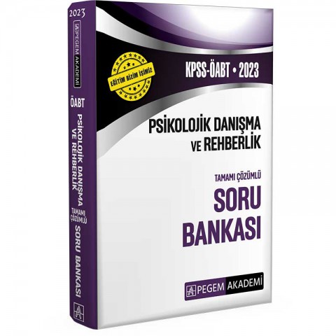2023 KPSS ÖABT Psikolojik Danışma ve Rehberlik Soru Bankası  Pegem Akademi Yayıncılık