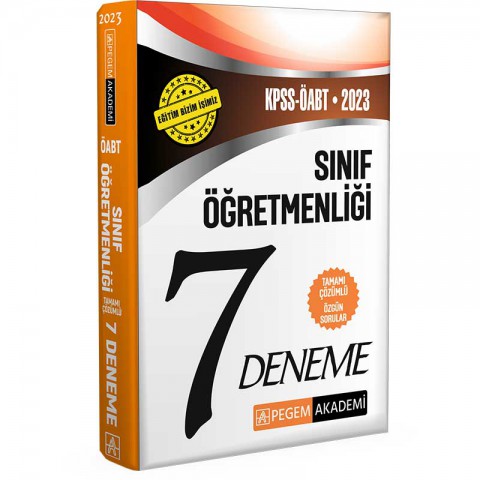 2023 KPSS ÖABT Sınıf Öğretmenliği 7 Deneme Pegem Akademi Yayıncılık