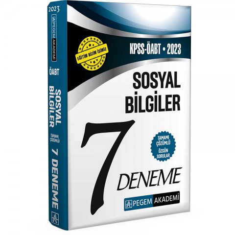 2023 KPSS ÖABT Sosyal Bilgiler Öğretmenliği 7 Deneme Pegem Akademi Yayıncılık