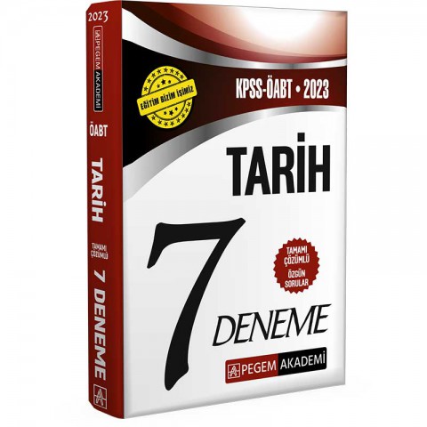 2023 KPSS ÖABT Tarih Öğretmenliği 7 Deneme Pegem Akademi Yayıncılık