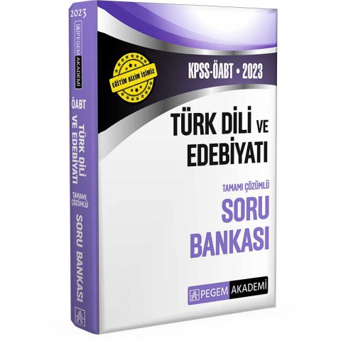 2023 KPSS ÖABT Türk Dili ve Edebiyat Soru Bankası Pegem Akademi Yayıncılık