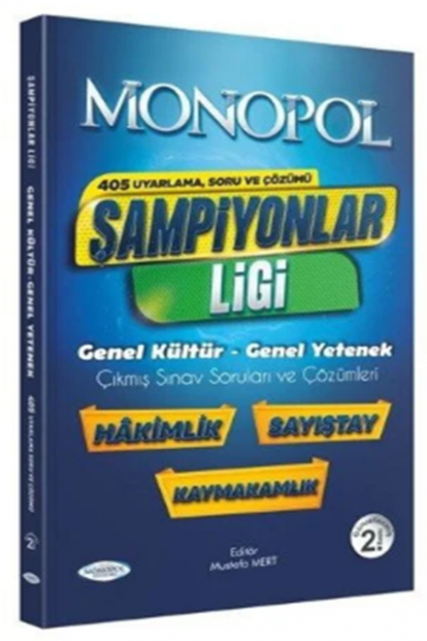 Monopol Şampiyonlar Ligi Genel Kültür-Genel Yetenek Çıkmış Sorular 2. Baskı Monol Yayınları