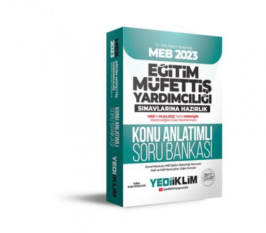 2023 MEB Eğitim Müfettiş Yardımcılığı Sınavlarına Hazırlık Konu Anlatımlı Soru Bankası Yediiklim Yayınları