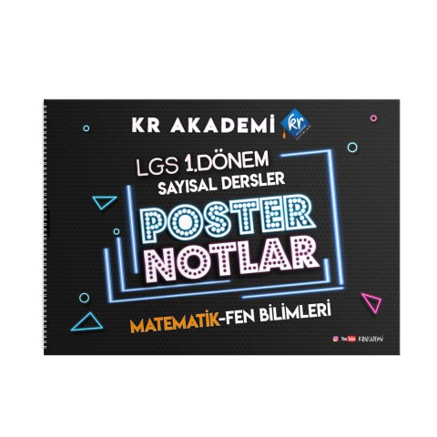 8.Sınıf LGS 1. Dönem Sayısal Bölüm Poster Notlar KR Akademi