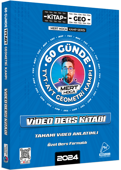 2024 60 Günde TYT-AYT Geometri Kampı Video Ders Kitabı Mert Hoca Yayınları