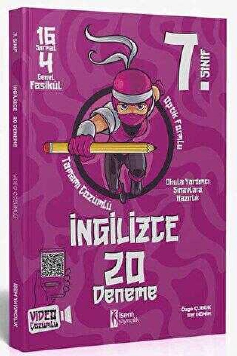 2024 7.Sınıf İngilizce 20 Deneme İsem Yayıncılık