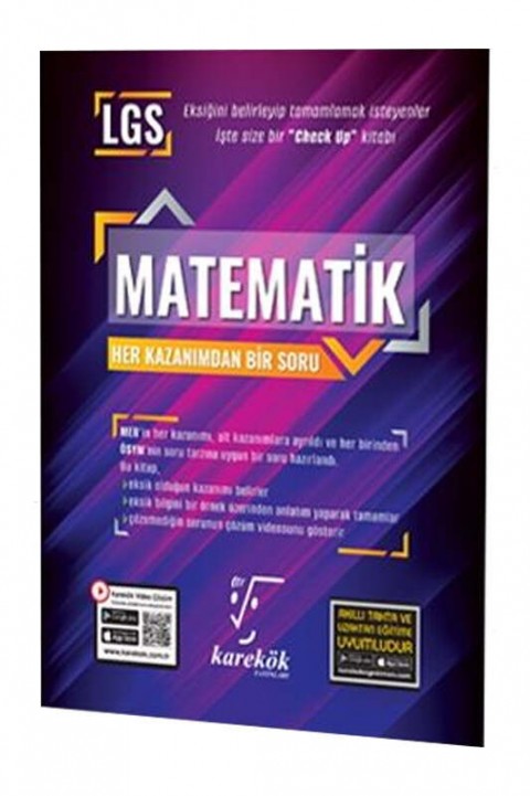 8. Sınıf LGS Matematik Her Kazanımdan Bir Soru Karekök Yayınları