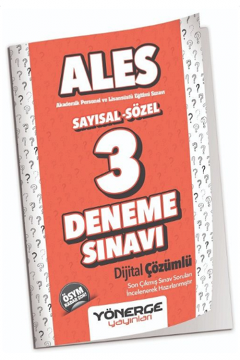 2024 ALES Çözümlü 3 Deneme Yönerge Yayınları