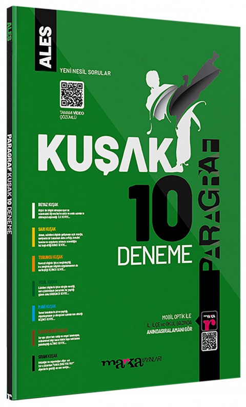2024 ALES Paragraf Kuşak 10 Deneme Tamamı Video Çözümlü Marka Yayınları