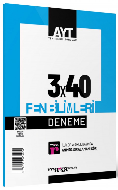 AYT Fen Bilimleri 3x40 Deneme Marka Yayınları