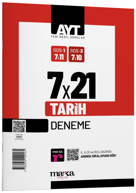 AYT Tarih 7x21 Deneme Marka Yayınları