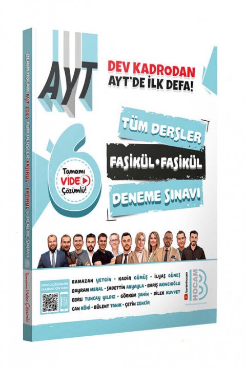 2024 AYT Tüm Dersler Tamamı Video Çözümlü Fasikül Fasikül Deneme Sınavı Benim Hocam Yayınları