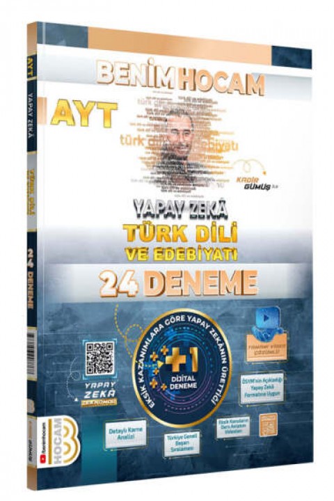 2024 AYT Yapay Zekâ Türk Dili ve Edebiyatı 24 Deneme Benim Hocam Yayınları