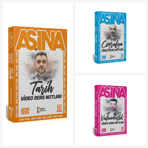 2024 Aşina KPSS Genel Kültür Ders Notları Seti İsem Yayıncılık