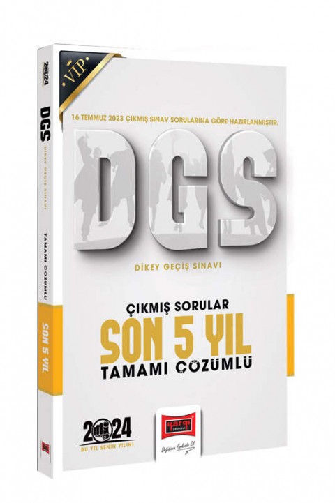 2024 DGS Son 5 Yıl Tamamı Çözümlü Çıkmış Sorular 16 Temmuz 2023 Sınavı Dahil Yargı Yayınları