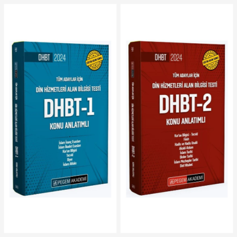 2024 DHBT 1-2 Tüm Adaylar Konu Anlatımlı 2 li Set Pegem Akademi Yayınları