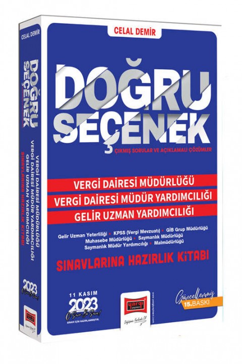 2024 Doğru Seçenek Vergi Dairesi Müdürlüğü - Vergi Dairesi Müdür Yardımcılığı - Gelir Uzman Yardımcılığı Sınavlarına Hazırlık Kitabı (11 Kasım 2023) Sınavı İçin Yargı Yayınları