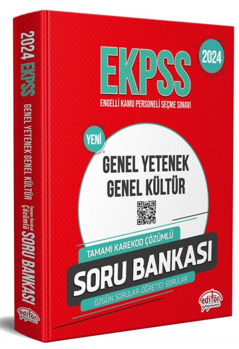 2024 EKPSS Tek Kitap Soru Bankası Karekod Çözümlü Editör Yayınları