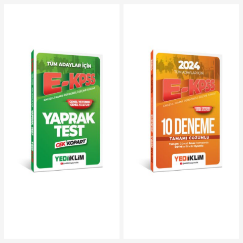 2024 EKPSS Yaprak Test ve Deneme Sınavı Seti Yediiklim Yayınları