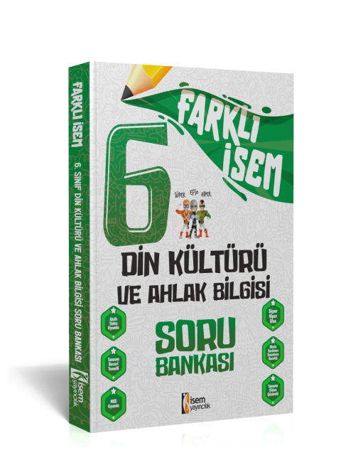 2025 Farklı İsem 6. Sınıf Din Kültürü ve Ahlak Bilgisi Soru Bankası İsem Yayınları