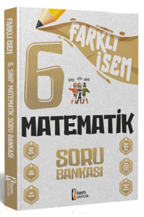 2024 Farklı İsem 6. Sınıf Matematik Soru Bankası İsem Yayıncılık
