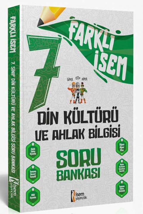 2024 Farklı İsem 7. Sınıf Din Kültürü ve Ahlak Bilgisi Soru Bankası İsem Yayıncılık