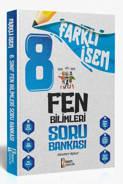 2024 Farklı İsem 8. Sınıf Fen Bilimleri Soru Bankası İsem Yayıncılık