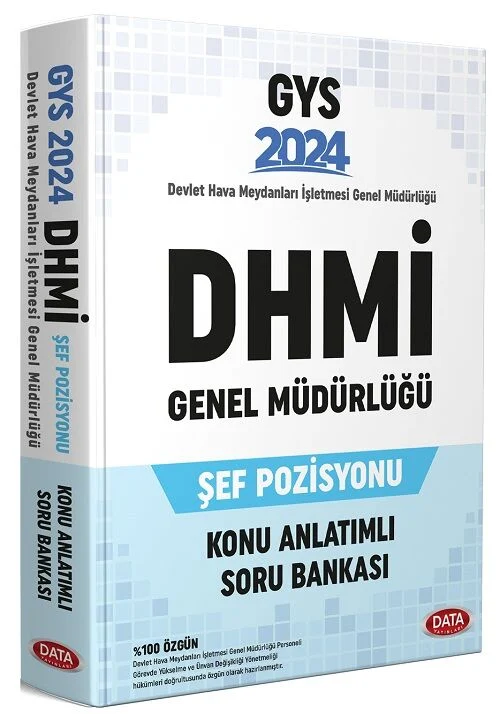 2024 GYS DHMİ Genel Müdürlüğü Şef Pozisyonu Konu Anlatımlı Soru Bankası Görevde Yükselme Data Yayınları