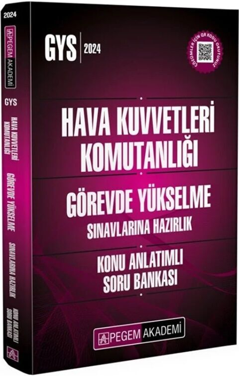 2024 GYS Hava Kuvvetleri Komutanlığı Konu Anlatımlı Soru Bankası Görevde Yükselme Pegem Akademi Yayıncılık