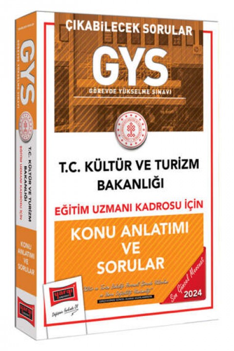 2024 GYS Kültür ve Turizm Bakanlığı Eğitim Uzmanı Kadrosu İçin Konu Anlatımı ve Sorular Yargı Yayınları