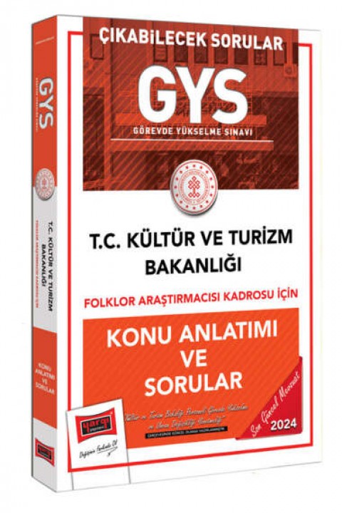 2024 GYS Kültür ve Turizm Bakanlığı Folklor Araştırmacısı Kadrosu İçin Konu Anlatımı ve Sorular Yargı Yayınları