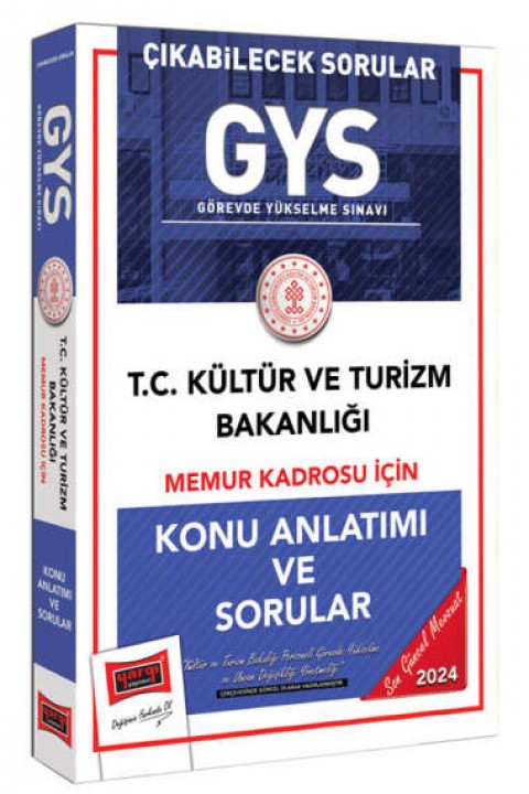 2024 GYS Kültür ve Turizm Bakanlığı Memur Kadrosu İçin Konu Anlatımı ve Sorular Yargı Yayınları