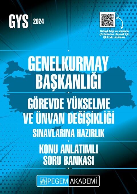2024 Genelkurmay Başkanlığı Görevde Yükselme ve Unvan Değişikliği Sınavlarına Hazırlık Konu Anlatımlı Soru Bankası Pegem Akademi Yayıncılık