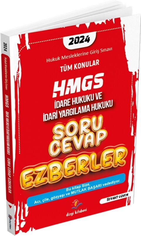 2024 HMSG Soru Cevap Ezberler İdare Hukuku Ve İdari Yargılama Hukuku Dizgi Kitap Yayınları
