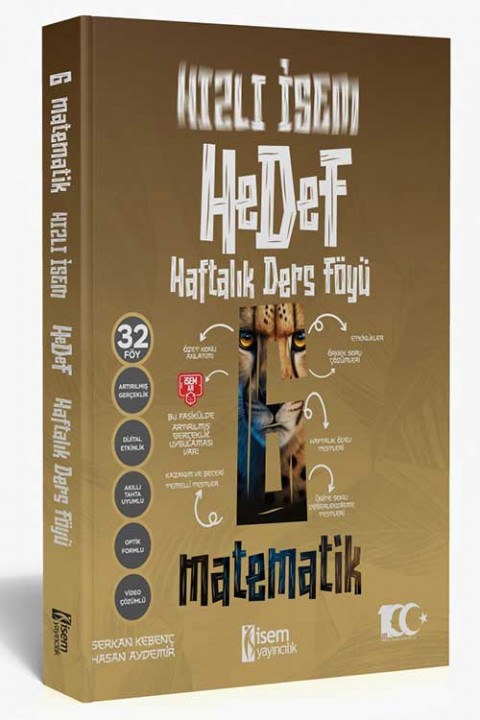 2024 Hızlı İsem Hedef 6. Sınıf Matematik Haftalık Ders Föyü İsem Yayıncılık