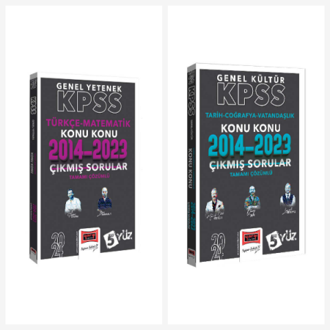 2024 KPSS 5Yüz Genel Kültür ve Genel Yetenek Çözümlü Fasikül Fasikül Çıkmış Sorular Seti Yargı Yayınları