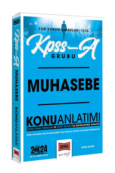 2024 KPSS A Grubu Muhasebe Konu Anlatımı Yargı Yayınları
