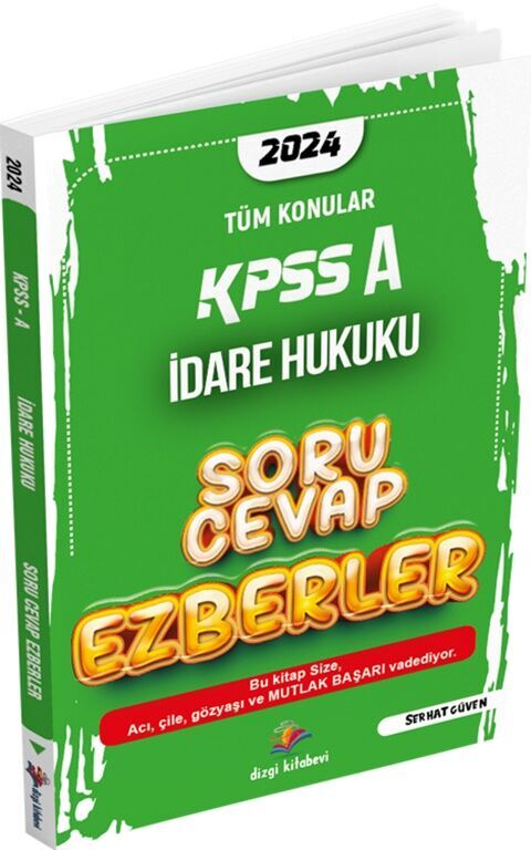 2024 KPSS A Soru Cevap Ezberler İdare Hukuku Dizgi Kitap Yayınları