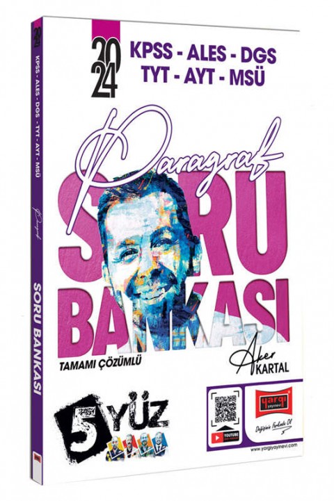 2024 KPSS ALES DGS TYT AYT MSÜ Tamamı Çözümlü Paragraf Soru Bankası Aker Kartal Yargı Yayınları